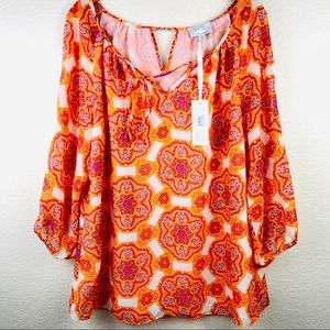 NWT JADE by Johnny Was Boho Chic Top Sz Medium M